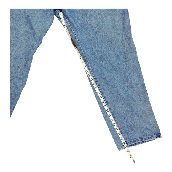 Wrangler Rugged Wear Jeans Mens 48x30 Tag* Straight Medium Wash Denim Work Pants - Picture 7 of 10